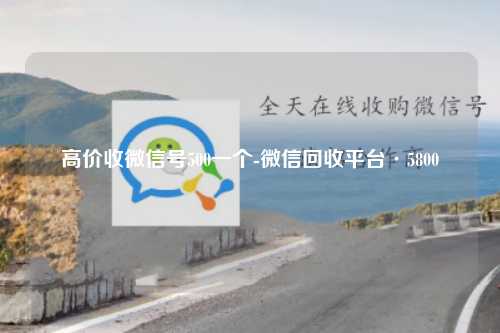 高价收微信号500一个-微信回收平台·5800