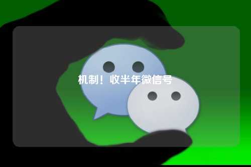机制！收半年微信号
