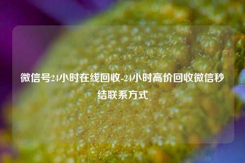 微信号24小时在线回收-24小时高价回收微信秒结联系方式